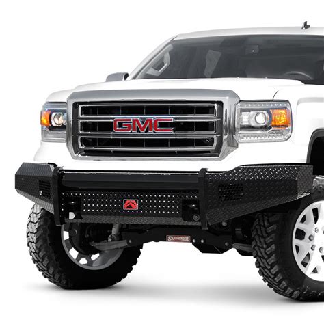 Fab Fours® - GMC Sierra 2011-2013 Black Steel Full Width Front HD Bumper