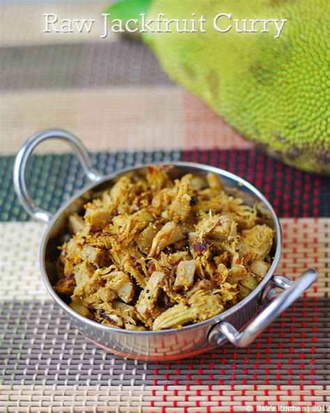 Raw jackfruit curry (Unripe/ tender jackfruit recipes) - Raks Kitchen