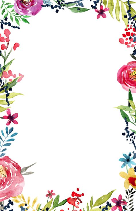 Free Printable Floral Borders For Paper - Image to u