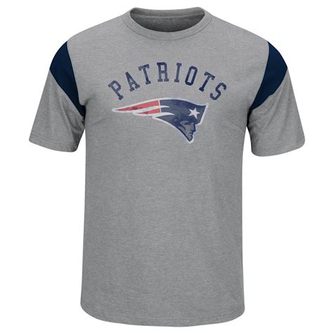 Men's New England Patriots Majestic Gray Pure Heritage T-Shirt