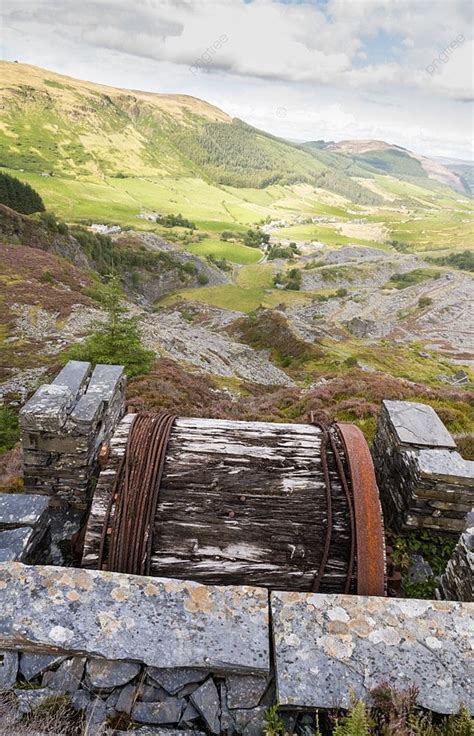 Looking Down The Welsh Valley Of Cwm Penmachno Photo Background And ...