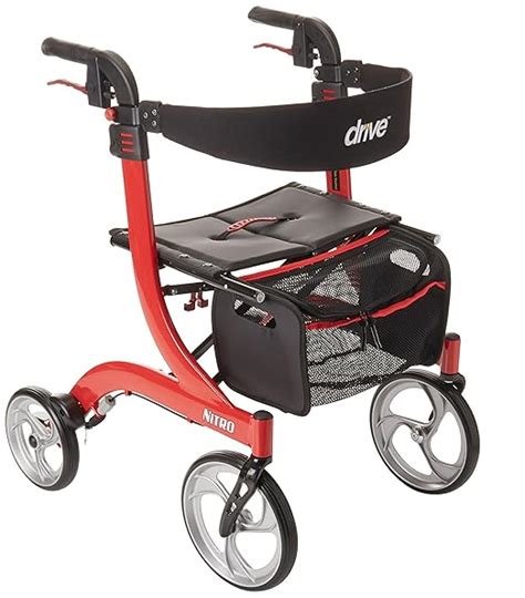 Drive Medical Nitro Euro Style Red Rollator Walker, Red: Amazon.co.uk: Electronics