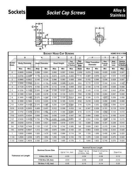 Stainless Socket Cap Screws