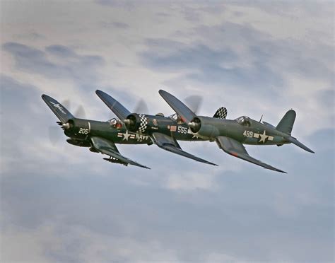 Formation of two F4U and one FG1D Corsairs at the 2011 Thunder Over Michigan Air Show. | Wwii ...