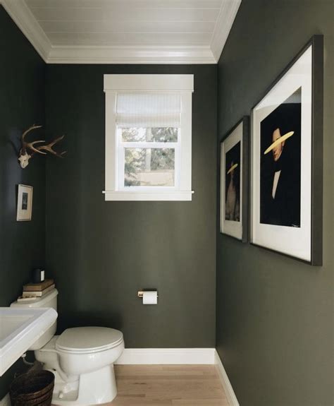 Ben Moore Olive Green Jyoung art | Dark green bathrooms, Green bathroom ...