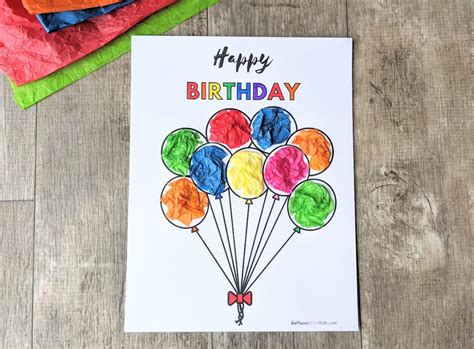 Simple Birthday Card for Kids to Make- free printable - Raise Curious Kids