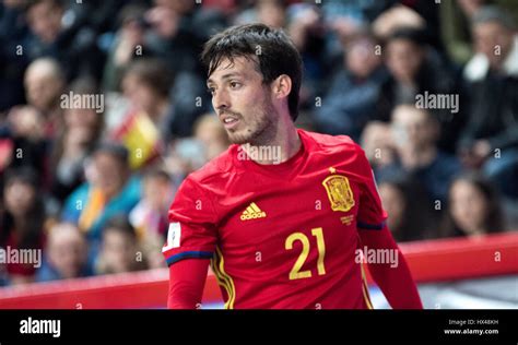 Gijon, Spain. 24th March, 2017. David Silva (Spain) during the football match of FIFA World Cup ...