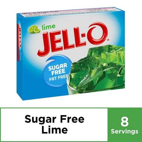 Jell-O Sugar Free Lime Instant Gelatin Mix, 0.6 oz Box - Walmart.com - Walmart.com