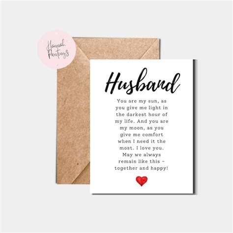 Husband Anniversary Card Anniversary Card for Husband - Etsy