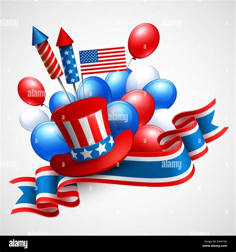 Independence Day holiday symbols Stock Photo - Alamy