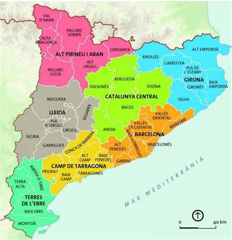 Barcelona region map - Map of barcelona region (Catalonia Spain)