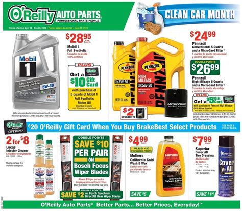 O'Reilly Auto Parts Current weekly ad 04/24 - 05/28/2019 - frequent-ads.com