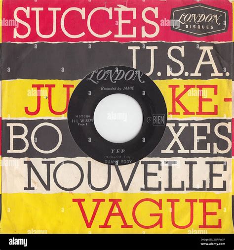 Duane Eddy - Peter Gunn - Yep 45rpm - Vintage Vinyl Record Cover Stock Photo - Alamy