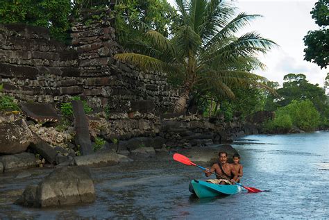 Ruins and the canals of Nan Madol the mysterious and ancient stone city ...