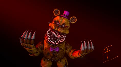 FNAF - Nightmare Fredbear (wallpaper) by SirFreddyFazbear on DeviantArt