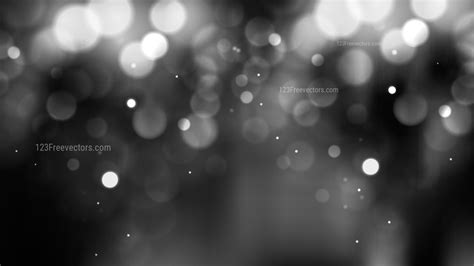 Abstract Black and White Blurry Lights Background