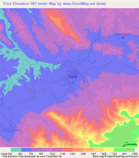 Elevation of Yoro,Honduras Elevation Map, Topography, Contour