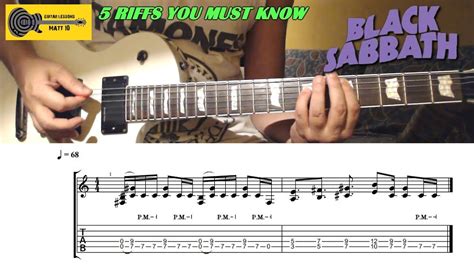 BLACK SABBATH Guitar Riffs COVER + TAB | Lesson | Tutorial | How To Play | Top 5 - YouTube