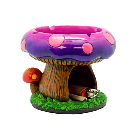 Fantastical Mushroom House Ashtray w/ Storage | 5.5" x 4.5"