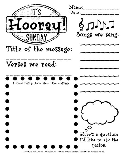 Printable Sermon Notes