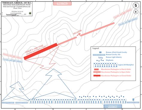 Map of the Battle of Cynoscephalae 197 BC - Phase III