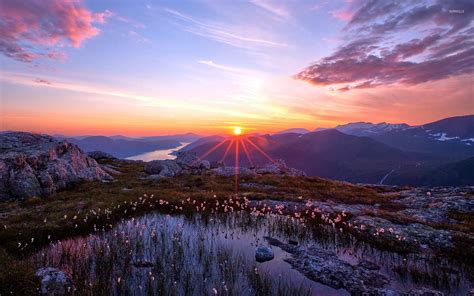 Sunrise over the mountains [3] wallpaper - Nature wallpapers - #17063