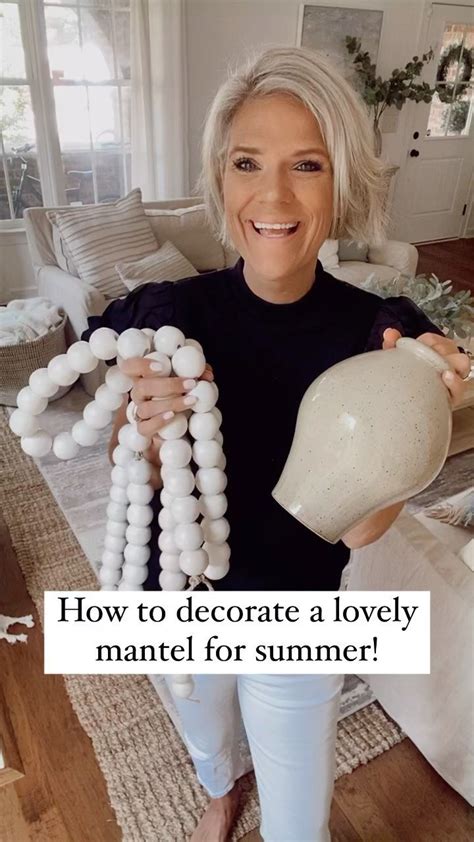 a woman holding a jug and some white beads in her hands with the words how to decorate a lovely ...