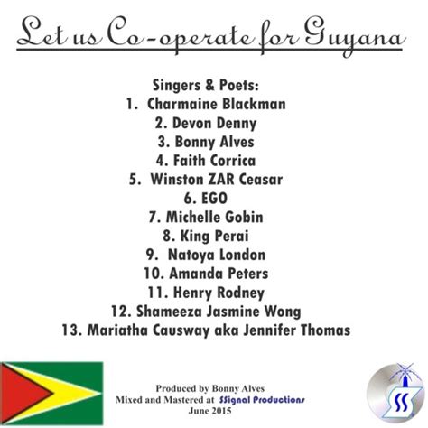 Stream Let us Co-operate for Guyana - Produced/Arranged by Bonny Alves ...