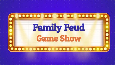 Family Feud Game Show Template – Free Google Slides Template - NEW!