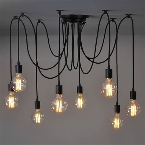 Edison Lights 8 Heads Industrial Style Modern Chandeliers