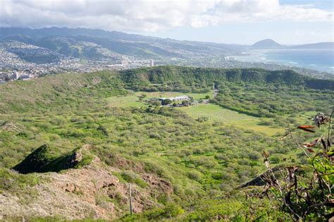 Views from the Diamond Head Volcano Lookout Stock Photo - Image of head ...