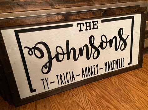 Personalized Family Farmhouse Sign-modern Farmhouse | Etsy