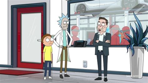 Tesla As Tuskla And Elon Musk As Elon Tusk In Rick And Morty Season 4 Episode 3 "One Crew Over ...