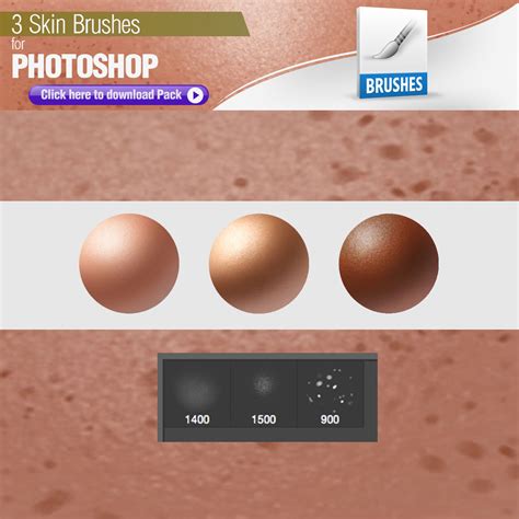 3 Skin Brushes - Photoshop brushes