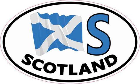 5in x 3in Oval S Scotland Flag Sticker Vinyl Vehicle Decal Travel Stickers