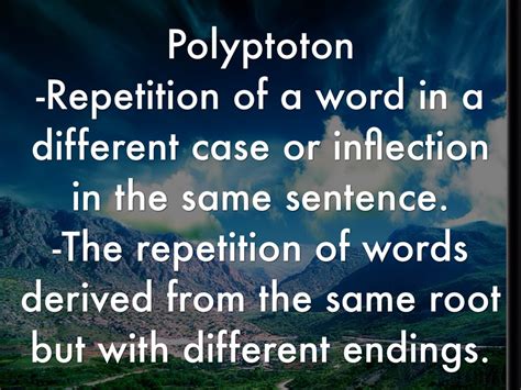 Polyptoton And Polysyndeton by Jared Swenson