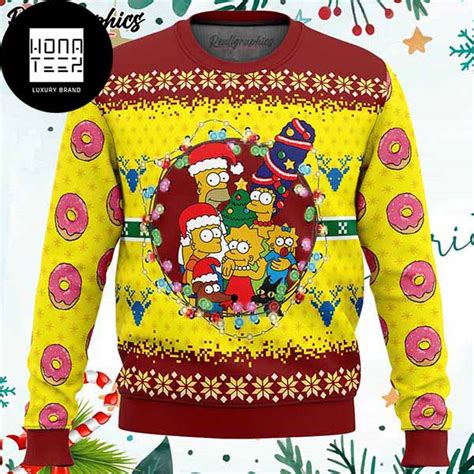 The Simpsons Family Happy Xmas 2023 Ugly Christmas Sweater - Honateez