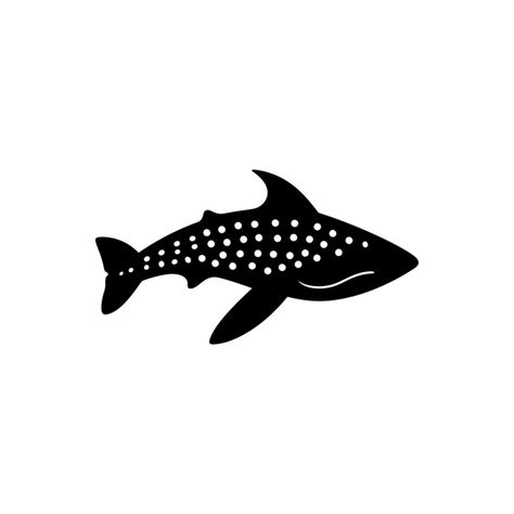 Whale shark Icon on White Background - Simple Vector Illustration ...