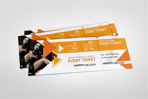 Elegant Event Ticket Design Template ~ Graphic Prime | Graphic Design Templates