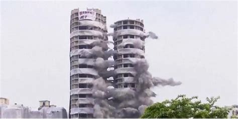 Two skyscrapers near India's capital Delhi were demolished - Sri Lanka ...