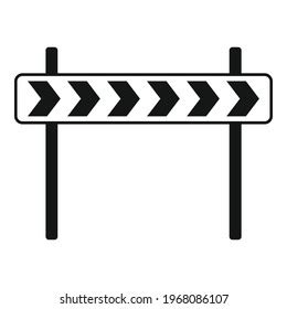 Road Direction Sign Icon Simple Illustration Stock Vector (Royalty Free) 1968086107 | Shutterstock