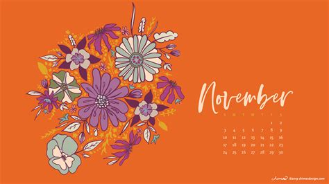 Freebie: Fall Floral Desktop Wallpaper and Calendar – Chimes by Design