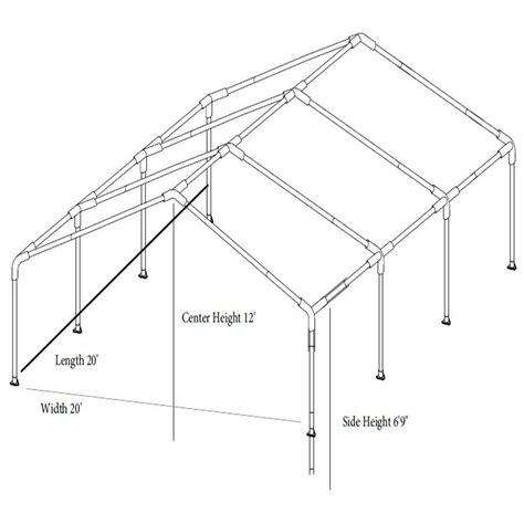 EVENT CANOPY - 20'x20'x12' (8 legs) Portable Carport Wedding Party Can – Impact Canopies USA