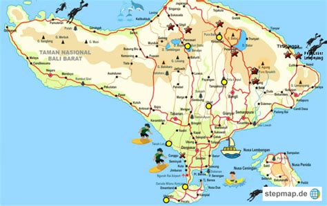 StepMap - Bali - Landkarte für Indonesien