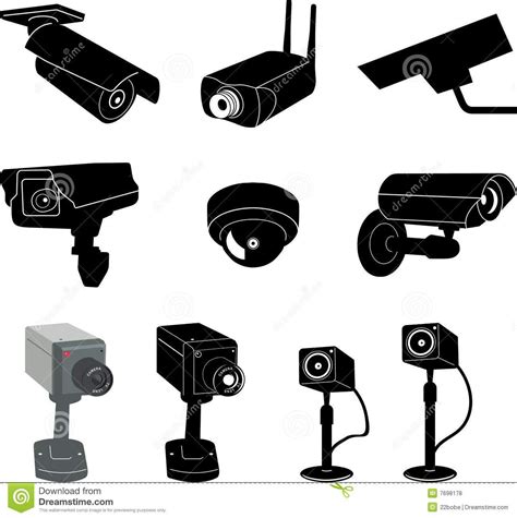 Security Camera 1 (+ Vector) Stock Vector - Illustration of view, spying: 7698178