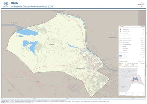 Iraq: Al-Basrah District Reference Map 2020 (15 July 2020) - Iraq ...