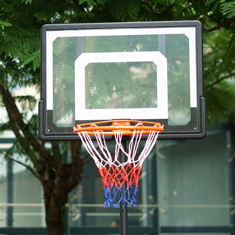 NEW BASKETBALL HOOP BACK BOARD SET ADJUSTABLE STAND ON WHEEL BASE OUTDOOR JUNIOR | eBay