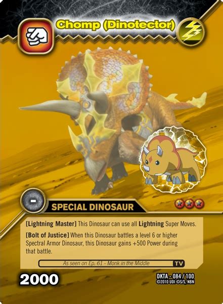 Image - Triceratops - Chomp DinoTector TCG Card 3-DKTA.jpg - Dinosaur King