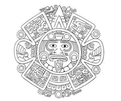Tattoo Mandala Sun Coloring Pages 52 Ideas For 2019 | Aztec art, Aztec drawing, Mayan tattoos