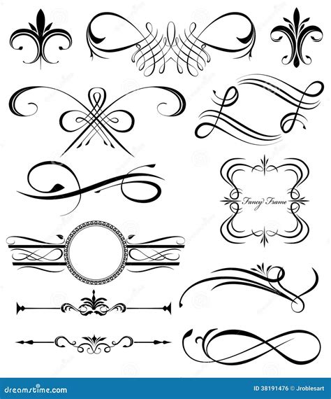 Fancy Lines 4 stock vector. Illustration of classic, page - 38191476